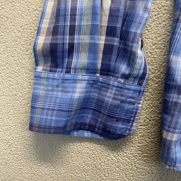 Oakley Dress Shirt‎ Mens Size XLarge Blue Striped Long Sleeve Pockets - Picture 7 of 13